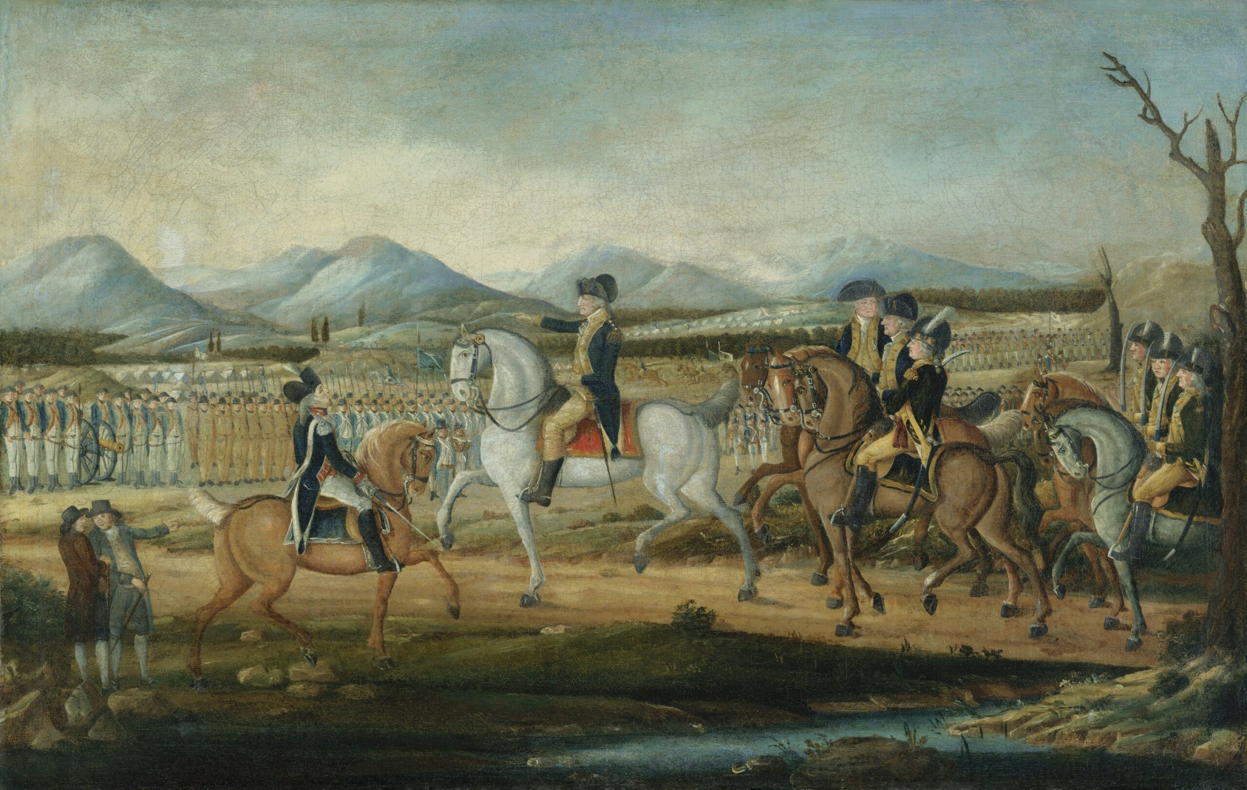 Washington,Reviewing,The,Western,Army,,By,Kemmelmeyer,fred.,,1796-99,,American,Oil